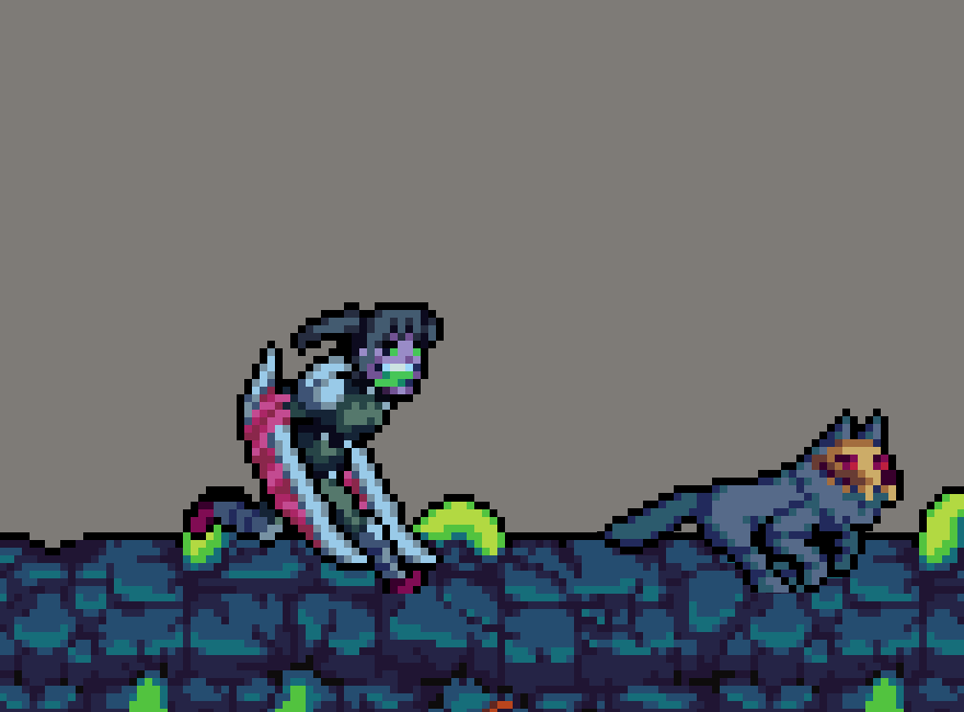 Girl and Wolf/Comission