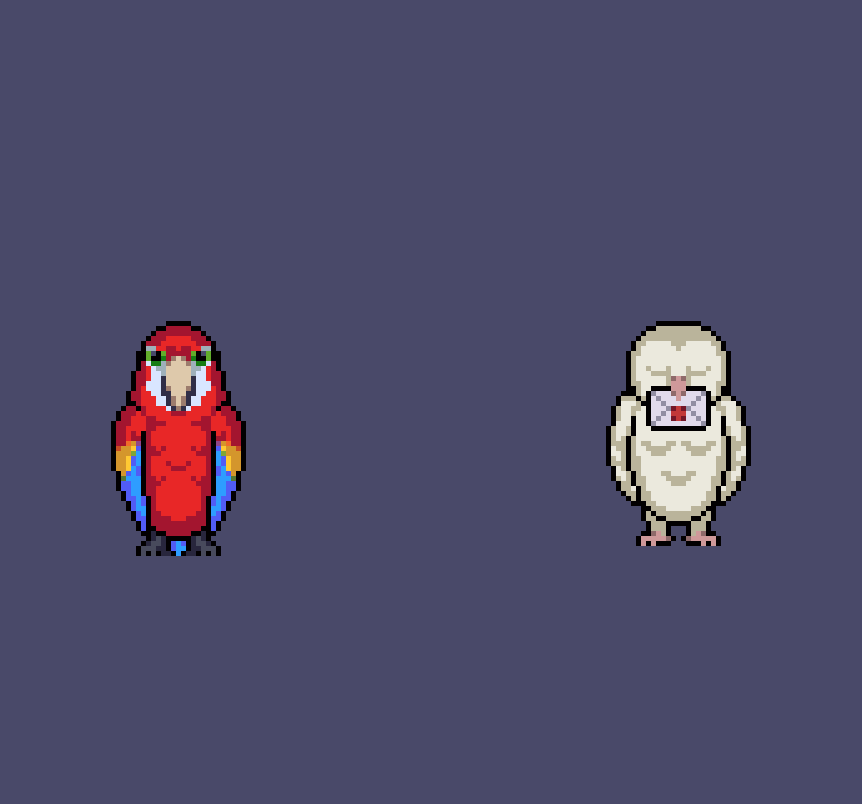 Macaw Parrot and Owl/"Pets Therapy"